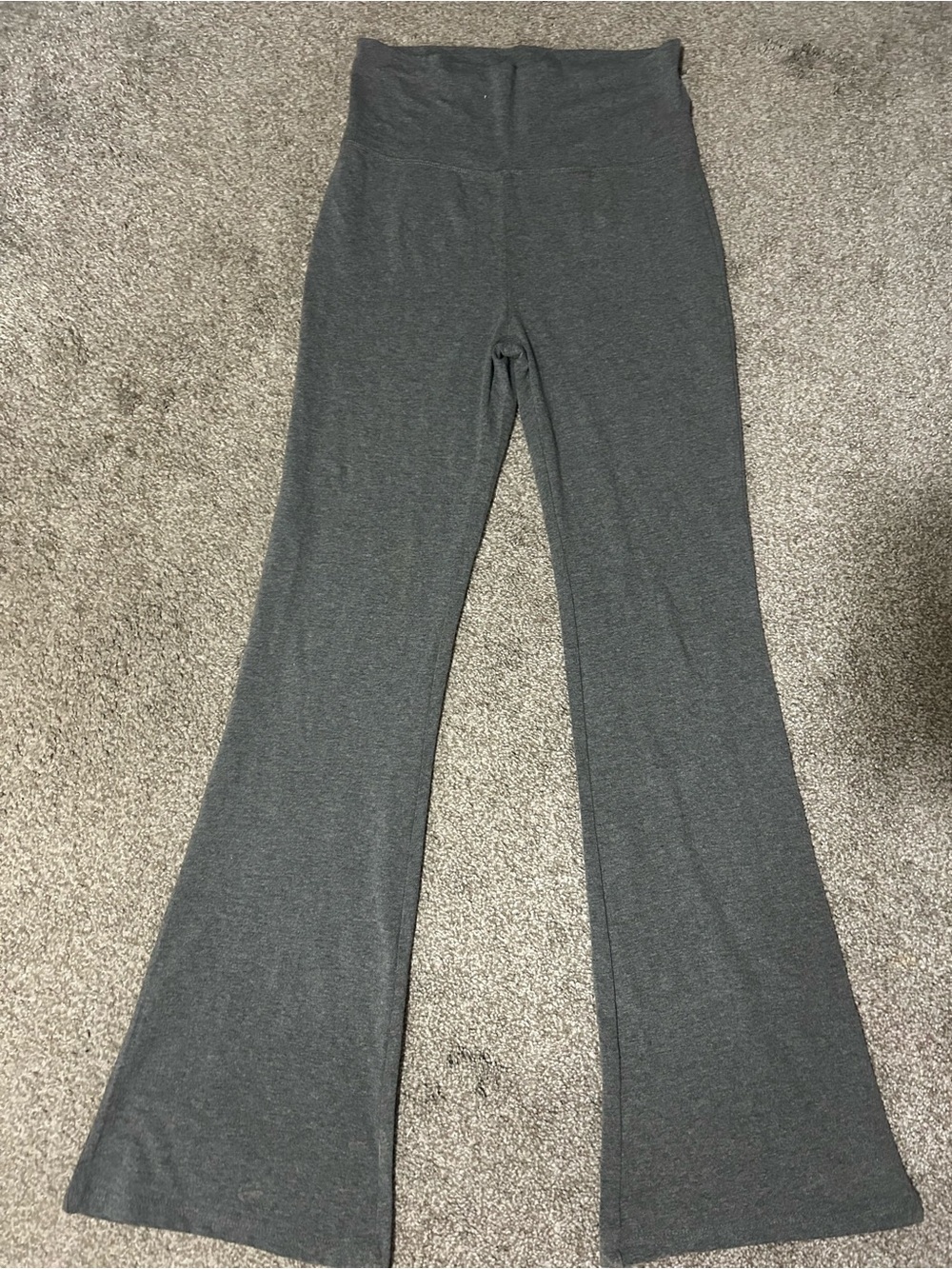 High-Rise Flare Pants in Charcoal Gray